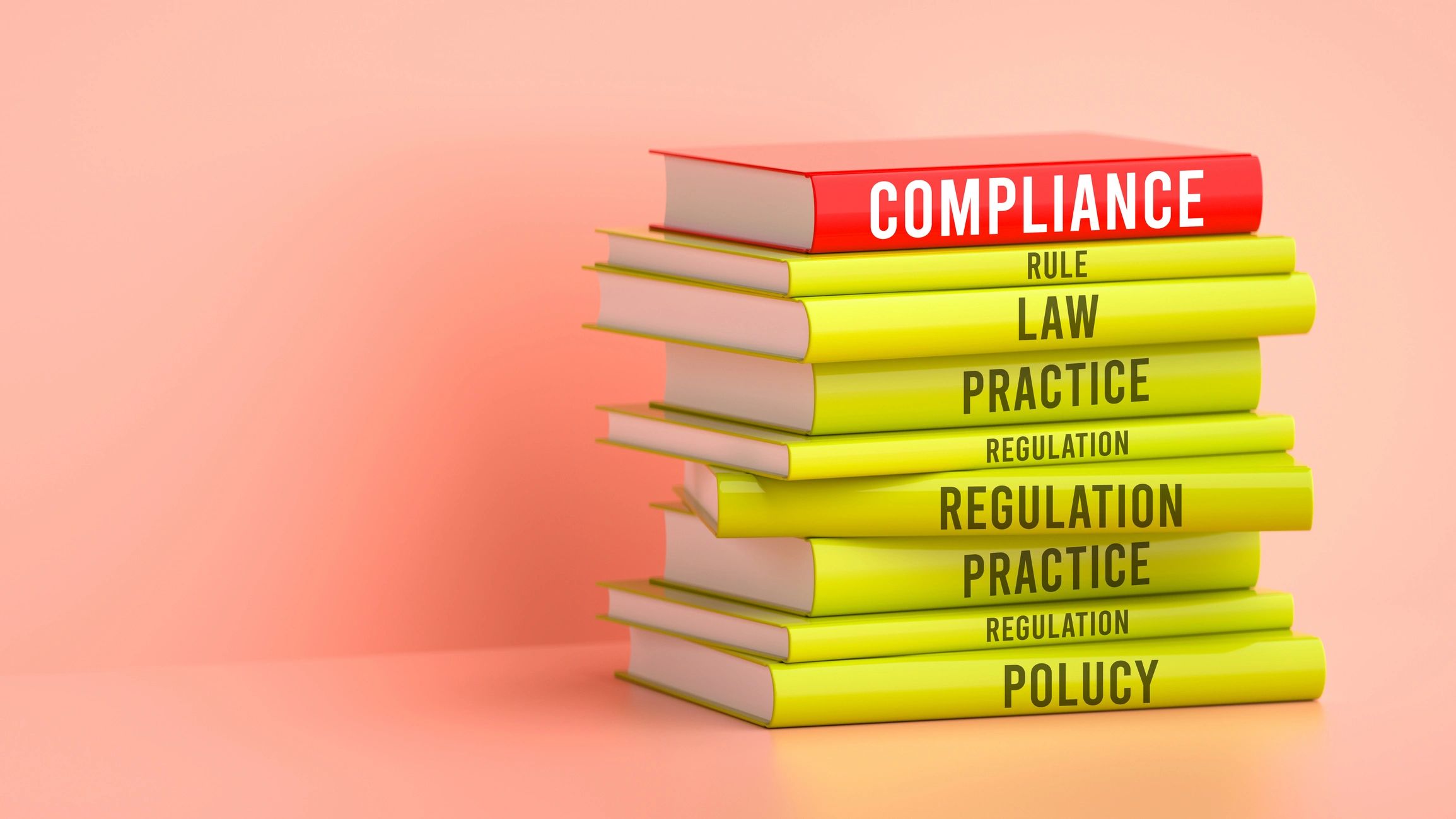 Stack of compliance and governance books representing corporate governance